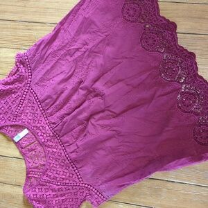 💖Cute Summer Top with Cutout Lace Inserts Crochet Elements💞